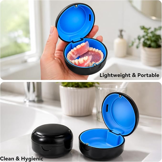Portable Vent Denture Bath Case, Soft Buffer Holder for Travel False Teeth | Safe material, removable silicone pad for hygienic use, multi-scene use, pocket fit for home, journeys & daily oral storage - Image 6