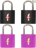 Safe Skies Keyed Alike TSA Lock 4-Pack, Black+Purple | 4 Locks, 8 Keys Total | Black & Purple Set | TSA Safe Skies Approved | Great for Small Families | 90-Day Warranty by Unknown