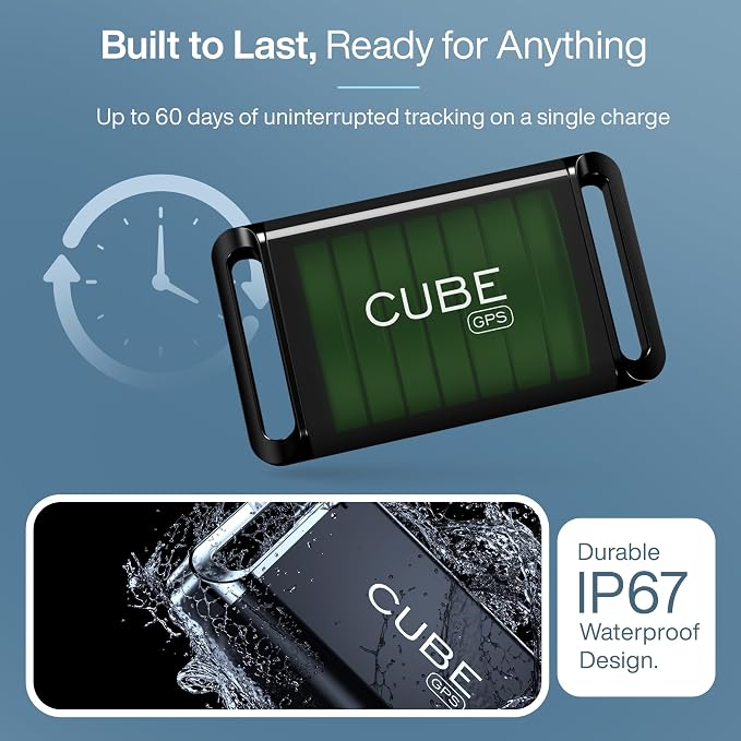 Cube GPS Tracker for Vehicles Assets Kids, Mini GPS Trackers for Dogs, Car Tracker Device: Real Time Worldwide Location SOS Pings Geo-Fencing + Rechargeable Battery Requires Subscription | IP67 Waterproof Mini GPS Tracker Device with Movement Alerts, G... - Image 4