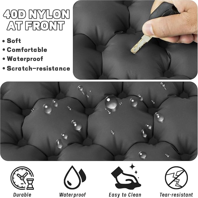 Inflatable Seat Cushion Lightweight Airplane Seat Cushion | Stadium Seat Travel Cushion for Climbing Hiking Office Airplane - Image 4