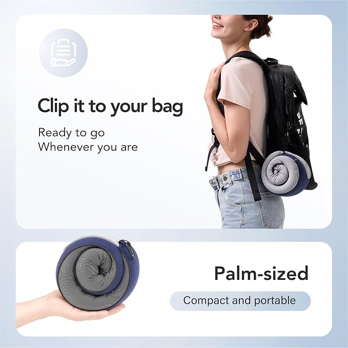Travel Neck Pillow Airplane Neck Support Ergonomic Design for Traveling | 100% Pure Memory Foam Suitable for Airplanes,Offices and Cars, Navy Blue, Standard, C-Shape - Image 5