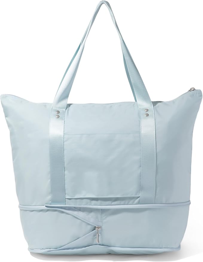 Baggallini Carryall Expandable Lightweight Travel Tote 22" Packable Folding Compact Nylon Washable Weekender w/Luggage Sleeve - Image 12