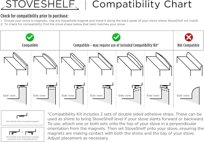 StoveShelf 30" Length White Magnetic Shelf for Kitchen Stove - Kitchen Storage Solution with Zero Installation - Over Stove Spice Rack Organizer - Image 8