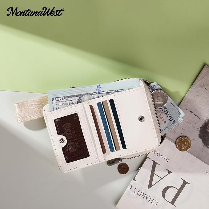 Montana West Wallet for Women Female Ladies with a Detachable Wristlet Women's Wallet Flower Rfid Blocking Lining Minimalist Lightweight & Easy to Carry - Image 5