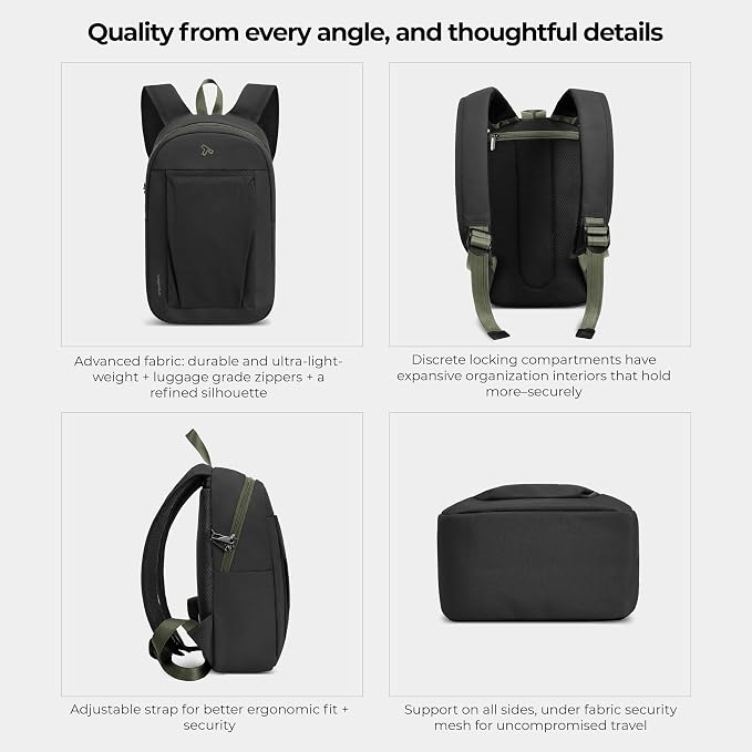 Travelon Anti-Theft The Voyages Small Backpack with XL Water Bottle Pocket - Image 5