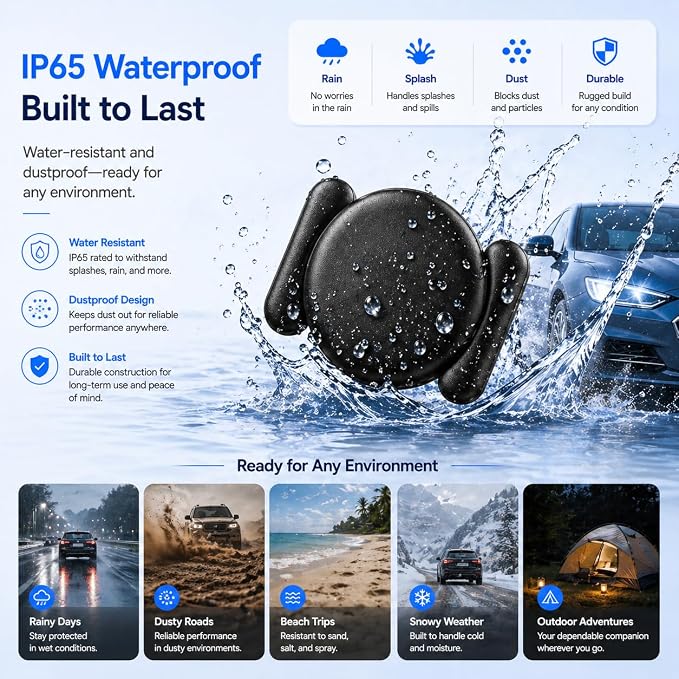 GPS Tracker for Vehicles,Magnetic Waterproof Car Tracker, No Monthly fees, Mini Portable GPS Tracker for Cars, Trucks, Motorcycle, Anti-Theft（Android Only） - Image 5
