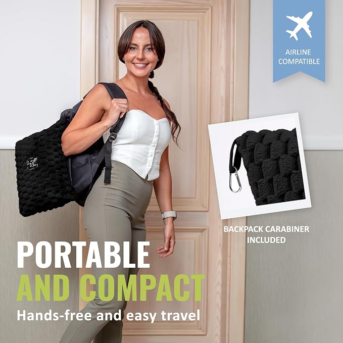 Packable Travel Blanket for Airplane, Car - Compact Office Blanket - Portable Pillow for Adults, Kids with Case, Luggage Sleeve, Backpack Clip - Image 3