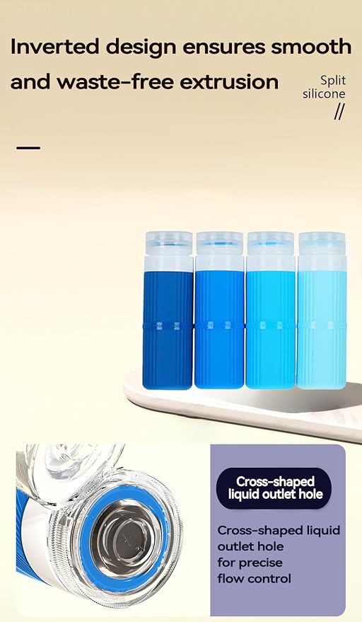18 packs of toiletries travel bottles, TSA Approval silicone travel containers, leak proof refillable shampoo and conditioner are essential for travel, fitness, business trips, office use(blue) - Image 2
