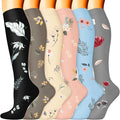 Sooverki Compression Socks for Women & Men 6 Pairs is Best Supportive Knee High Stockings for Circulation, Travel, Nurses by Sooverki