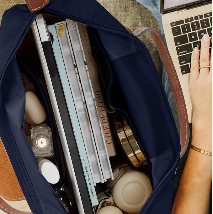 Tote Bag for Women with Purse Organizer Insert. | Foldable Large Capacity Waterproof Nylon Bag for Travel, Work, and Daily Use. - Image 2