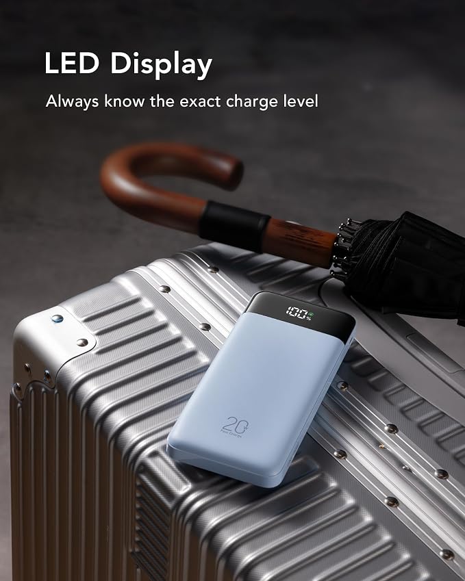 charmast Portable Charger Built-in Cables, 20000mAh Power Bank 6-Output | Travel Fast Charging Battery Pack for iPhone 17/16/15 Samsung Android, Flight-Approved, Multi-Device, USB-C & USB-A, LED % - Image 8