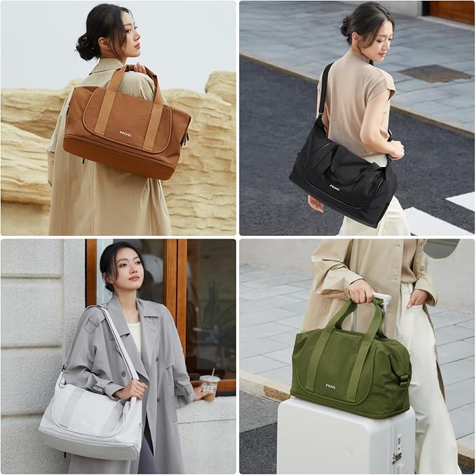 mixi Travel Tote Bag for Women Large Expandable Travel Bag Waterproof Lightweight Carry On Personal Item Handbag - Image 9