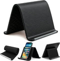 Flexible Silicone Phone Stand with Aluminum Core, Foldable Silicone Phone Holder for Cell Phones, Tablets & Small Devices, Adjustable Desktop & Airplane Phone Holder for Travel, Office & Home (Black) by Unknown