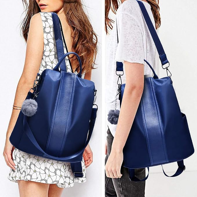 PINCNEL Women Backpack Purse Waterproof Nylon Anti-theft Rucksack Lightweight Shoulder Bag - Image 4