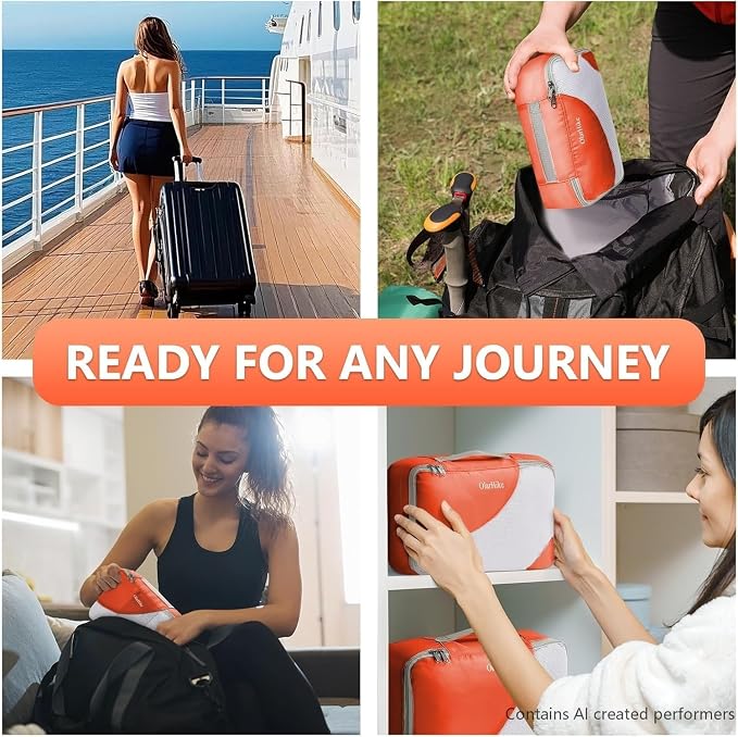 8 Set Packing Cubes for Travel, Gifts for Women Mom,Anti-Tearing Suitcase Organizer,OlarHike Vacation Essentials & Accessories for Cruise Ship - Image 7