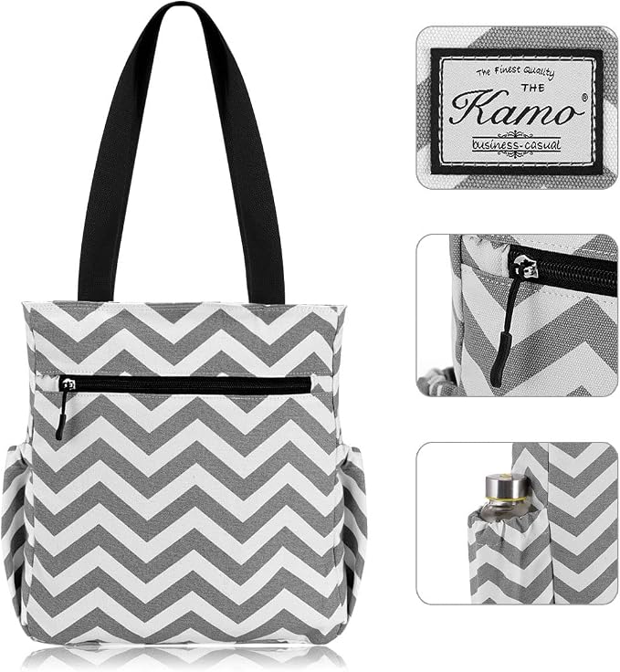 KAMO Floral Tote Bag - Waterproof Lightweight Handbags Travel Shoulder Bag for Hiking Yoga Gym Swimming Travel Beach - Image 4