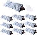 GONGKANGYUAN 10 Pack Shoe Bags for Travel Satin Fabric Shoe Bag with Drawstring for Men Women Travel Protecting Storing Shoes (Grey) by GONGKANGYUAN