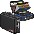 Fireproof Document Box with Lock, Hard Fireproof Document Organizer | Hard-Shell Fireproof Waterproof Documennt Box with Combination Lock Black by COLCASE