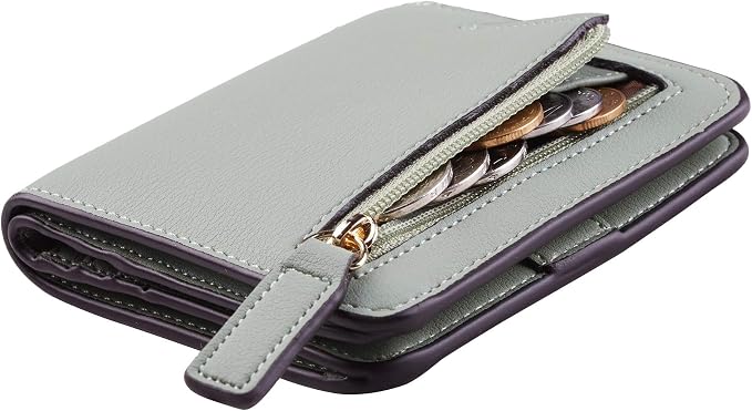 Toughergun Women’s Small Slim Leather Wallet with RFID Protection, Compact Bifold Mini Purse with Clear ID Window by Toughergun