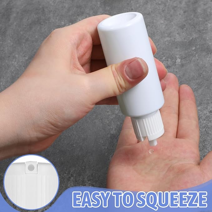 4 PCS Flip Top Bottles with Caps, Plastic Small Bottles for Liquids 2 Oz Travel Squeeze Bottle Empty Liquid Squeeze Bottle Refillable Travel Containers for Costmetic Conditioner Massage Oil Shampoo - Image 5