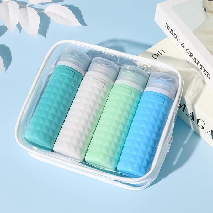 Travel Bottles for Toiletries, TSA Approved Travel Size Containers, Leak Proof Silicone Shampoo Bottles, Small Toiletry Containers with Clear Bag for Shampoo Conditioner Lotion - Image 9