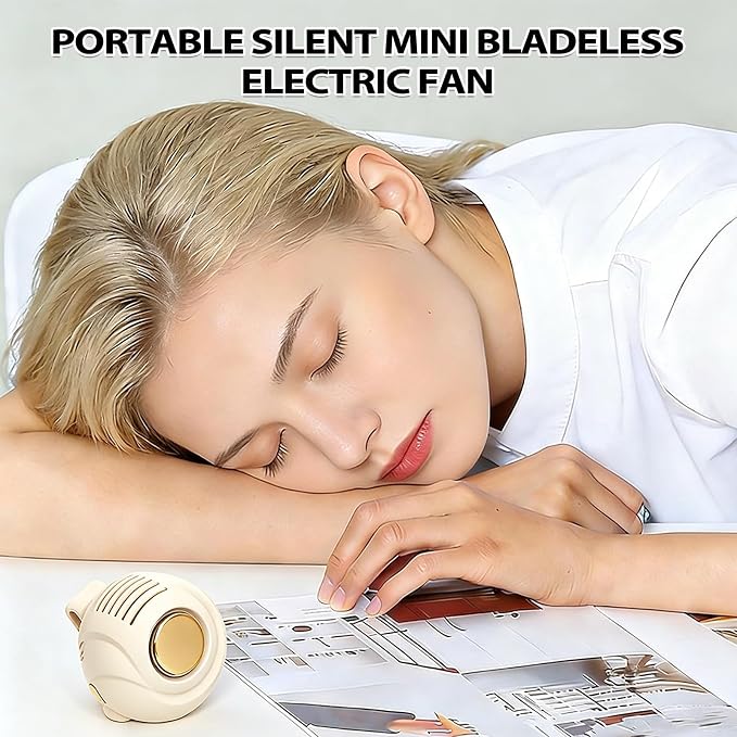 Portable Clip on Fan Mini USB Rechargeable, Small Clip on Fan for Shirt Bag 360° Rotation, Strong Airflow Quiet, Personal Handheld Fan Hands Free Outdoor(White) - Image 4