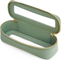 Clear Makeup Bag Travel Cosmetic Case Transparent Toiletry Bag with Zipper, Portable Make Up Organizer Traveling Compact Car Bag for Essentials, Sage Green, Slim by POPVIBE