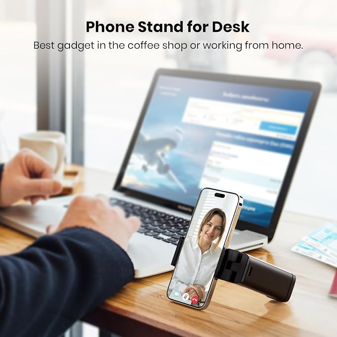 2 Pack Universal Airplane Phone Holder for Stocking Stuffers, Klearlook 360° Rotation Travel Essentials Phone Mount for Desk, Handsfree Travel Accessories for Flying, Valentines Day Gift for Couple - Image 4