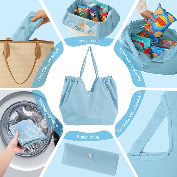 Reusable Grocery Bags,Reusable Shopping Bags,Folding Bags Totes,Stretchable and shrinkable shopping bag for Groceries - Image 2