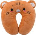 EKDJKK Travel Pillow for Kids, Cute Animal Neck Pillow Support U Shaped Cushion Plush Soft Rest Reading Pillow Sleeping Pillow for Airplane Train Car (Orange Cat) by EKDJKK