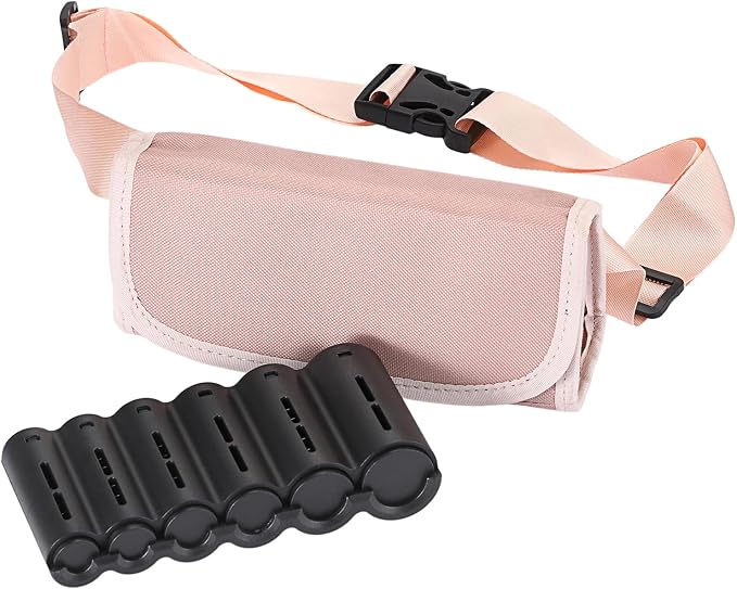 BSTKEY US Coin Holder Coin Dispenser, Fanny Pack with Banknote Waiters Purse Coin Sorter Coin Organizer, Coin Storage Bag with Belt for Waitress Server Collector Cashier Change （Pink） - Image 9
