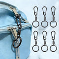 Oiissuz Zipper Clips Anti Theft Double Opening Small Zinc Alloy Carabiner Clips, Europe Travel Safety for Women, Easy to Use Suitable for Crossbody Bag, Backpack & Luggage, 6pack by Unknown