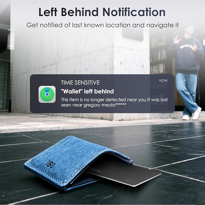 Wallet Tracker Card 2 Pack - Compatible with Apple Find My iOS Only, Bluetooth Tracker, 0.08in Slim, IP68 Waterproof, Item Locator for Luggage, Passports, Purse, Gift for Men Women - Image 7