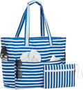 G4Free Large Beach Bag Waterproof Sandproof, Zipper Pool Tote for Women | XL Large Capacity, with Wet Compartment, Foldable Packable with A Pouch, for Swim Travel Grocery by G4Free
