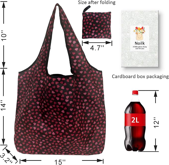 Reusable Grocery Bags,4 Pack 50LBS Foldable Washable Fashion Shopping Bags, Portable Tote Bags Gifts for Women (Butterfly 4 Pack) - Image 3