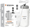 Portable Bidet for Travel & Home – Electric High Pressure Rechargeable Bidet for Women & Men | 2.5L Bottle | 1300ML/Min Flow | USB-C | 1600mAh Battery | USA Brand – Spray Mate Jumbo (White) by SprayMate