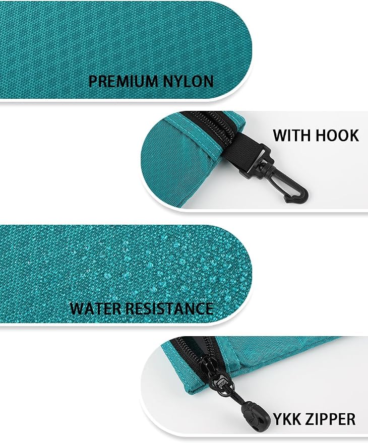 GOX Small Toiletry Bag for Men Bulk Cosmetic Bag Dopp Kit Carry On Zipper Pouch Organization Nylon Small Packing Sack Waterproof (Turquoise) - Image 5