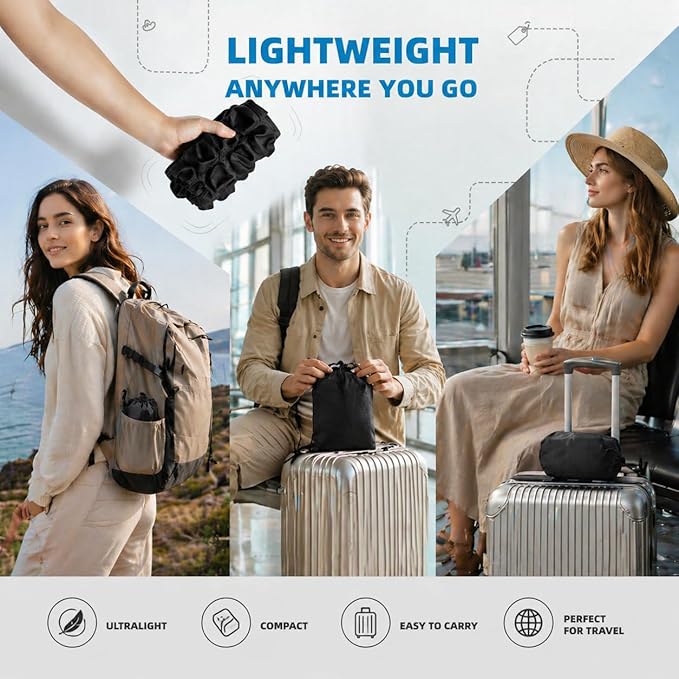 Inflatable Seat Cushion with Press-to-Inflate Design, Airplane Seat Cushion for Long Flights, Travel Cushion for Sciatica Pain Relief, Portable Cushion for Car, Office & Airplane - Image 6