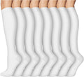 8 Pairs Compression Socks Women Men 15-20mmHg Knee High Support Circulation | Copper Nylon Graduated Stockings,Leg Fatigue, Nurses, Pregnancy, Running, Travel, Flight, Athletic, Medical by ACTINPUT