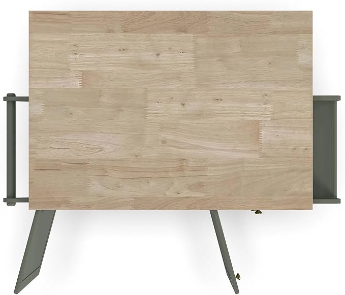 Homestyles Mobile Kitchen Island Cart with Wood Top and Dropleaf Breakfast Bar, 18" D x 53.5" W x 36" H, Green - Image 17