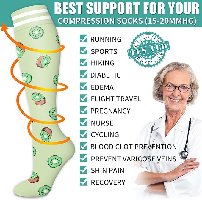 3 Pack Medical Compression Sock-Compression Sock For Women and Men Circulation -Best for Running,Nursing,Athletic Sports - Image 5