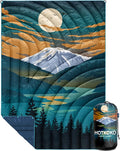 Puffy Camping Blanket,Large Camp Blanket Outdoor Camping Quilt Waterproof | Lightweight Printed Warm Packable Down Alternative Blanket for Camping,Traveling, Stadium, Hiking, Picnics by hotkoko