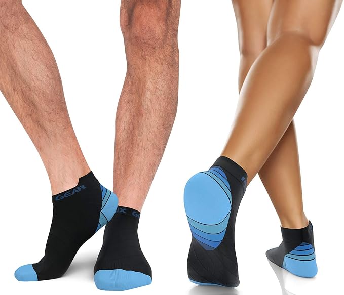 Physix Gear Short Compression Socks for Men & Women - Best Low Compression Socks Women & Men Ankle Socks with Arch Support - Image 7