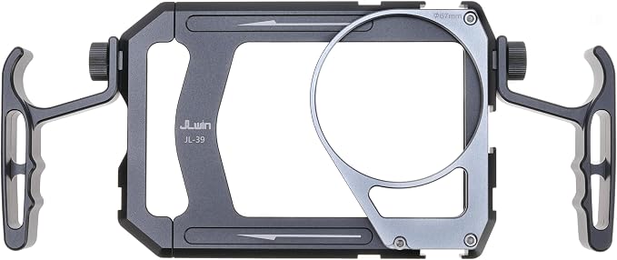 FocusFoto Universal Phone Cage with 67mm Filter Adapter, Aluminum Smartphone Video Rig Kit with Dual Handles, Handheld Filmmaking Vlogging Case Stabilizer for Videomaker - Image 8