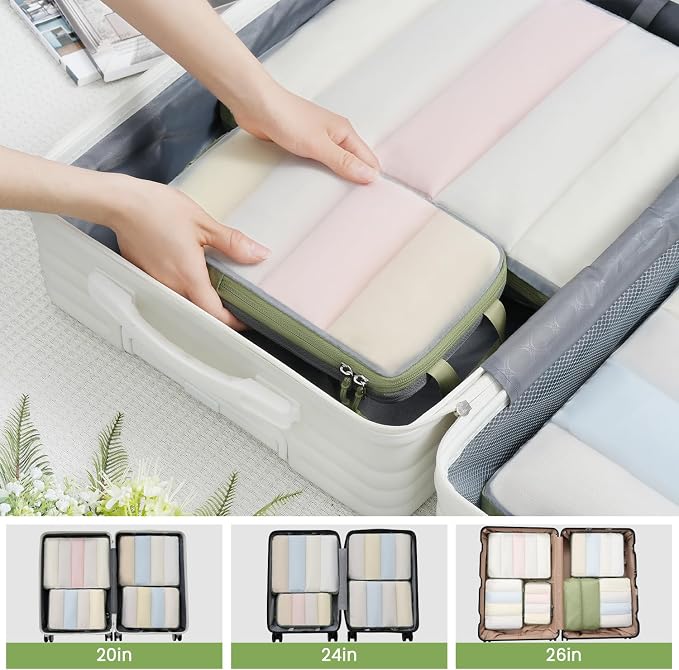 BAGAIL 6 Set Ultralight Compression Packing Cubes Packing Organizer for Travel Accessories Luggage Suitcase Backpack - Image 7