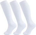 +MD 3 Pairs Bamboo Viscose Compression Socks for Women Men 15-20mmHg Knee High Support Stockings for Pregnancy Nurse Travel by MD