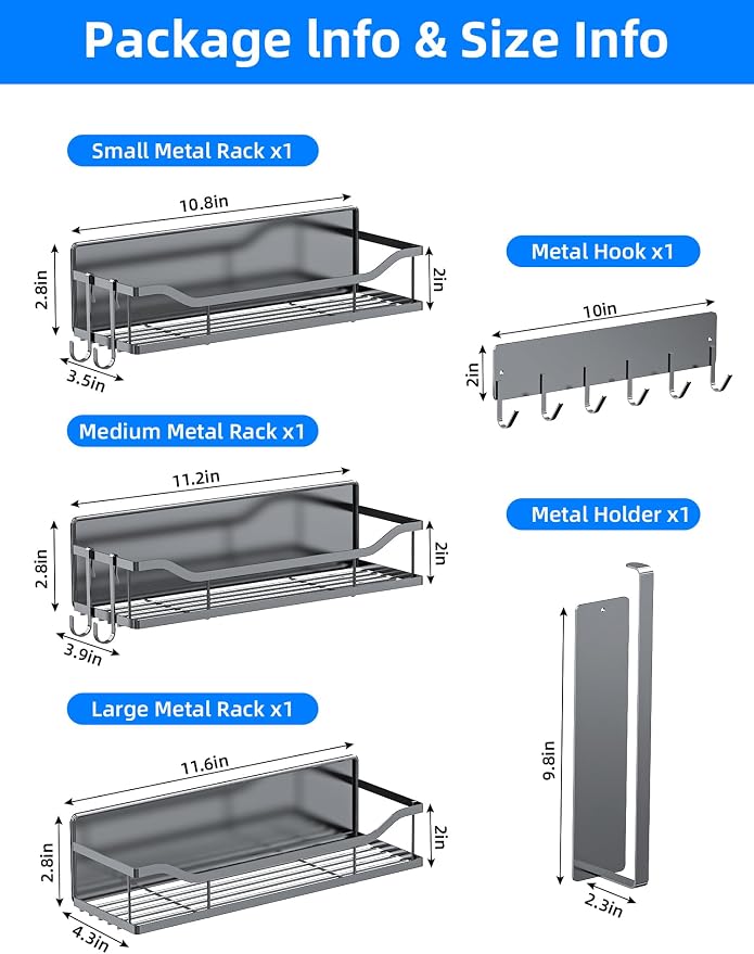Multifunctional Magnetic Shelf for Washing Machine, Refrigerator, Microwave, and Any Metal Surface, Powerful Magnetic Shelves Include Magnetic Paper Towel Holder, Unique Hollow Design (5 pcs - Grey) - Image 7