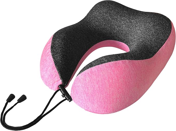 High Fill Memory Foam Travel Neck Pillow - Ergonomic Support for Plane, Car, Home Travel Accessory, Washable Cover - Neck Pillow for Effortless Travel - Image 5