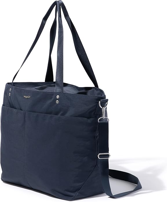 Baggallini Carryall Tote - Lightweight Nylon Zipper Top Weekender Travel Beach Bag w/Luggage Sleeve - Image 9