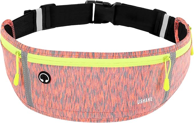 USHAKE Slim Running Belt, Workout Fanny Pack for Men Women,Exercise Waist Pack for Apple iPhone Holder, Runner Belt for Running Walking Cycling Camping Gym - Image 8
